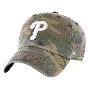 Mens '47 Brand Phillies Camo Clean Up Adjustable Cap