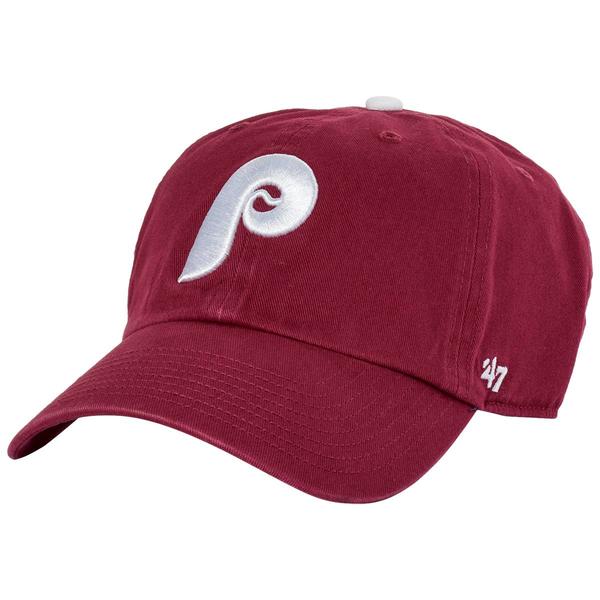 Mens '47 Brand Phillies Maroon Clean Up Cap alternate view
