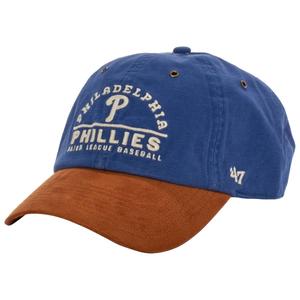 Mens '47 Brand MLB Phillies Windham Suede Clean Up Cap