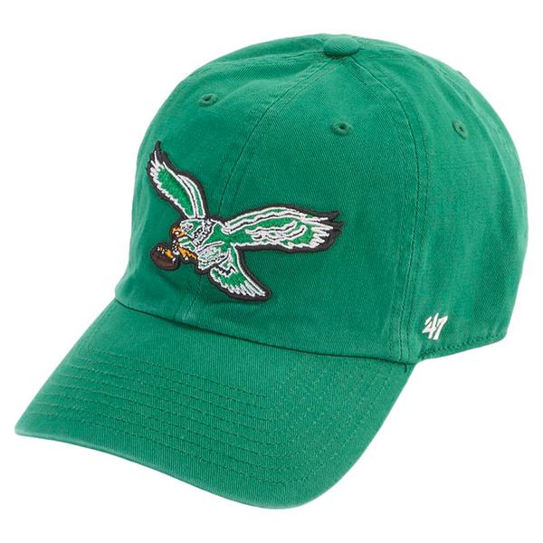 Mens '47 Brand Eagles Legacy Retro Logo Cap - Kelly Green