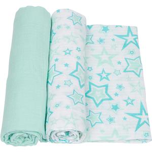 MiracleWare(R) Aqua Stars Swaddle Blankets
