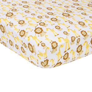 MiracleWare(R) Crib Sheet - Giraffes & Lions