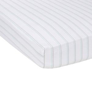 MiracleWare(R) Blue & Grey Stripe Crib Sheet