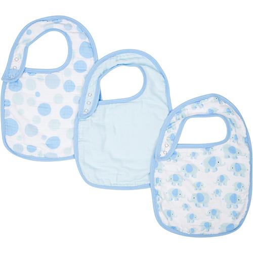 Baby Boy MiracleWare(R) Skinny Bibs - Elephants
