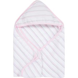 MiracleWare(R) Pink & Grey Stripe Hooded Towel