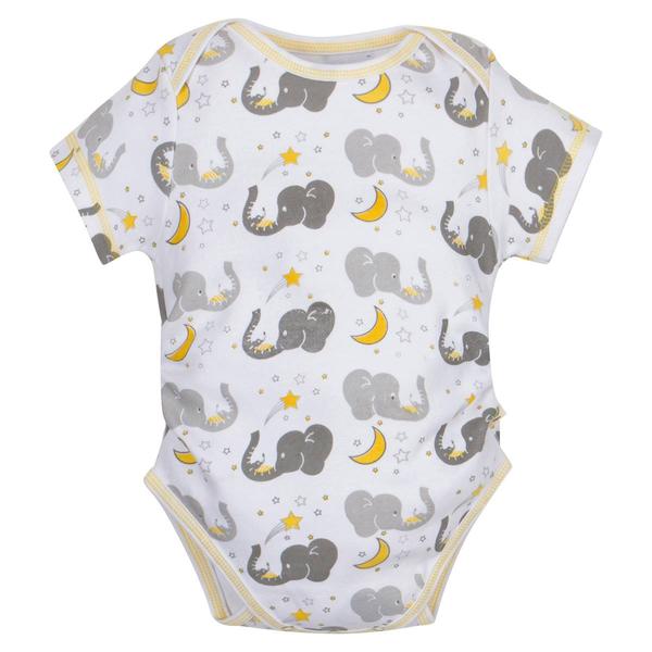 Baby Unisex (NB-24M) MiracleWear(R) Elephant Posheez Bodysuit