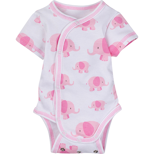 Baby Girl (NB) MiracleWear Pink Elephant Bodysuit
