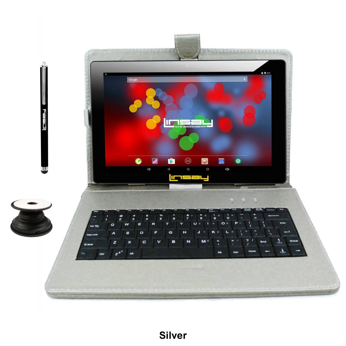 Linsay 10in. Android 12 Tablet With Leather Keyboard