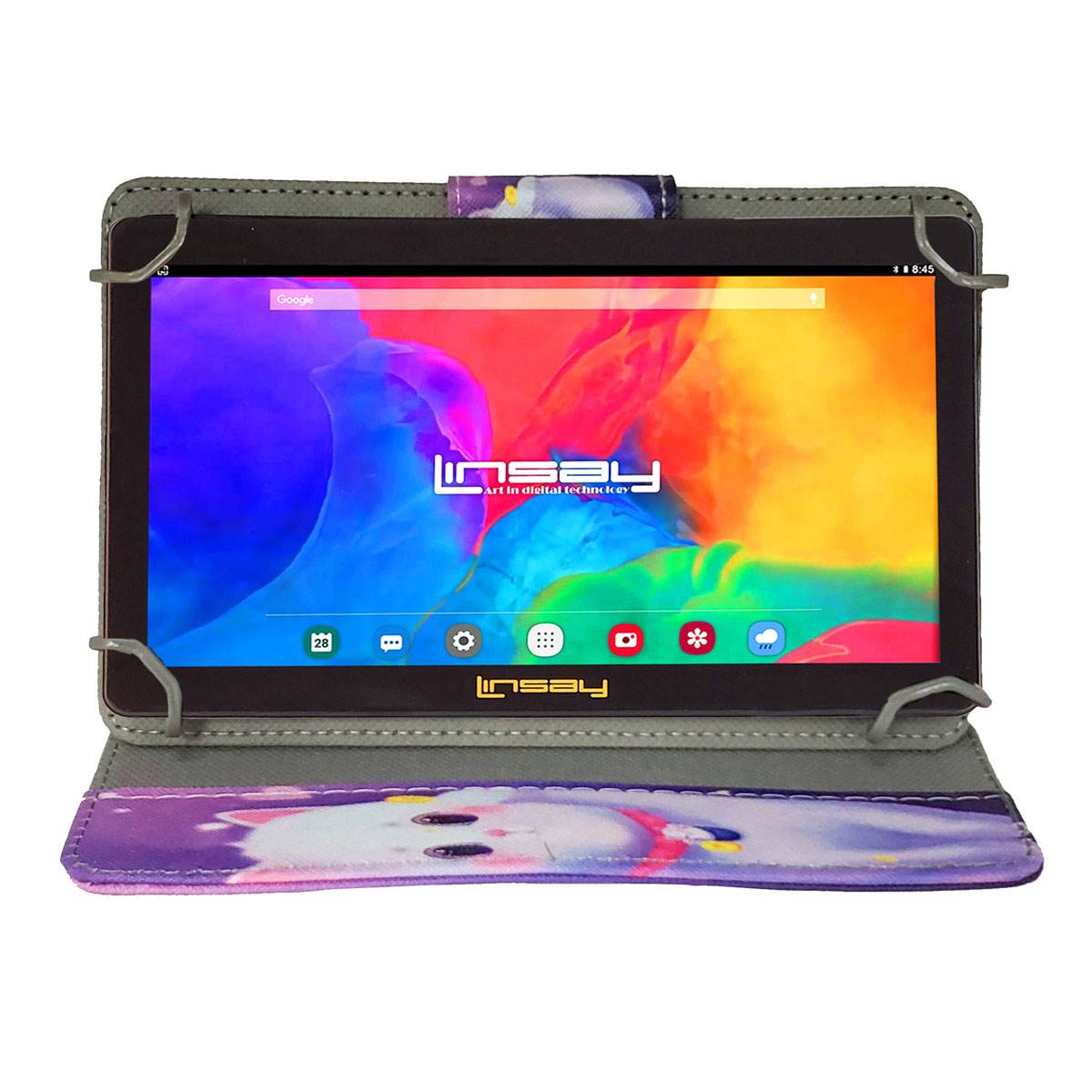 Linsay 7in. Quad Core Tablet With Kitty Leather Case