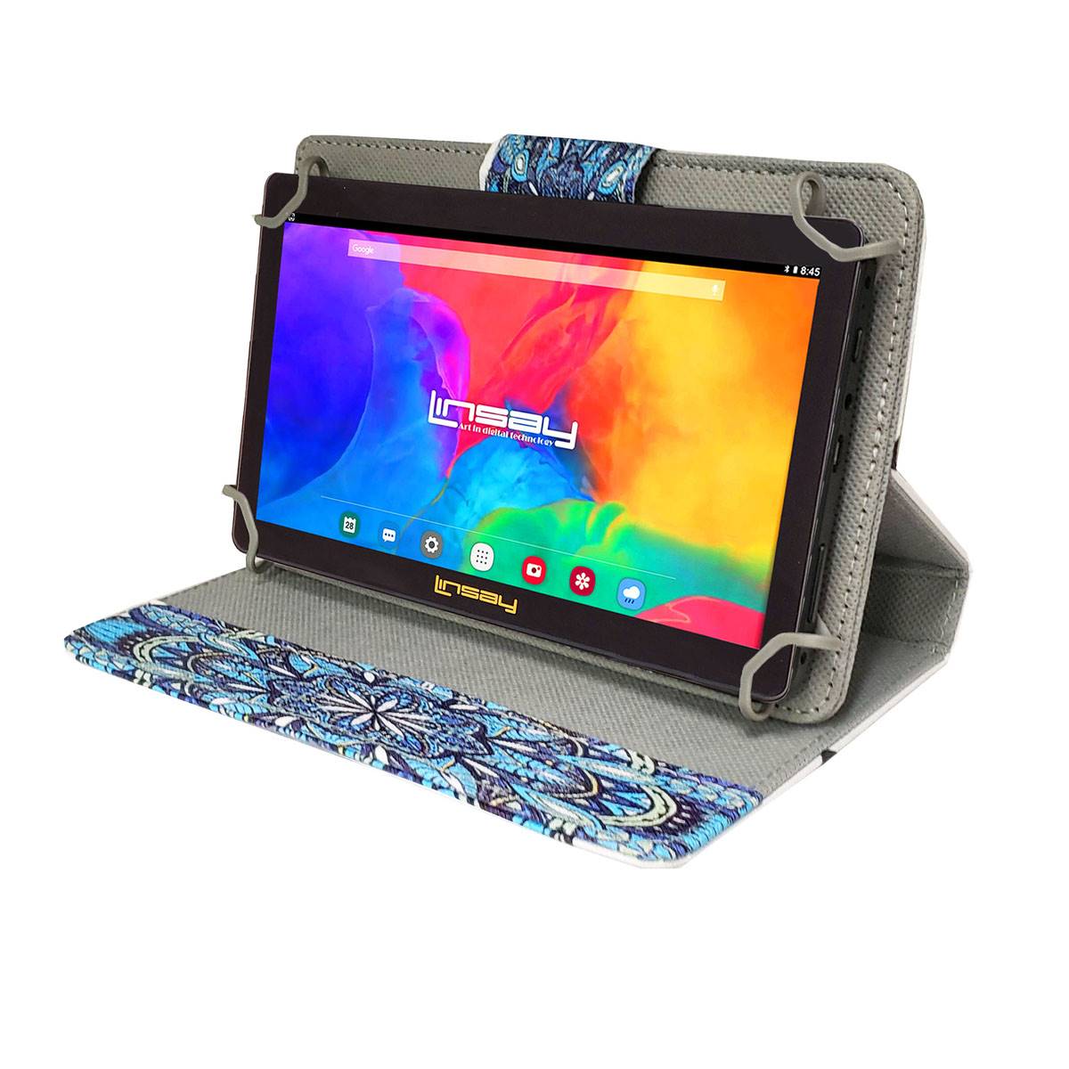 Linsay 7in. Quad Core Tablet With Mandala Leather Case