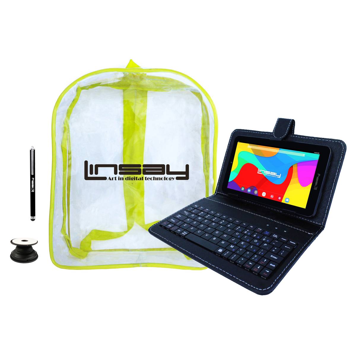 Linsay 7in. Quad Core Tablet With Leather Keyboard