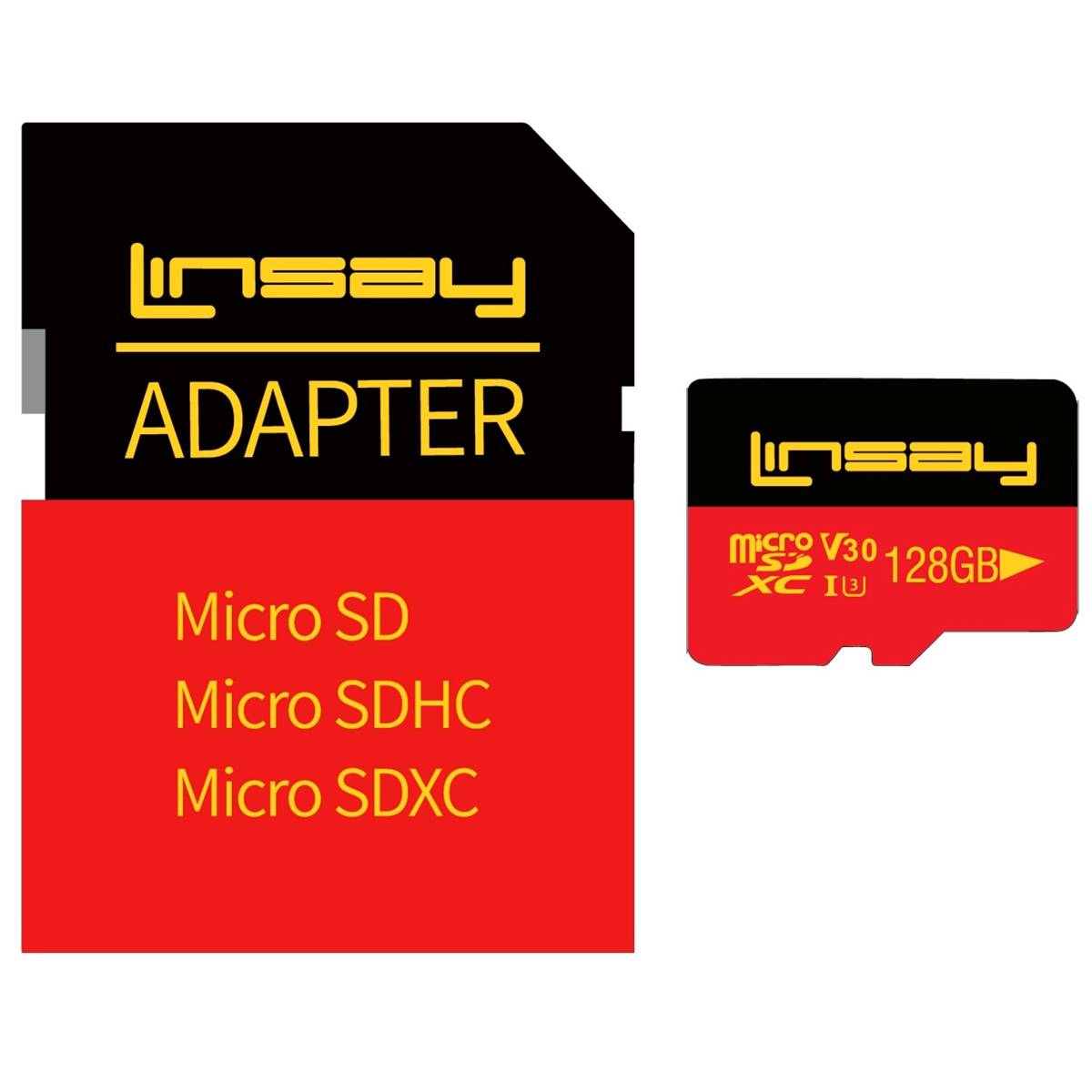 Linsay High Speed Micro SD Card 128GB