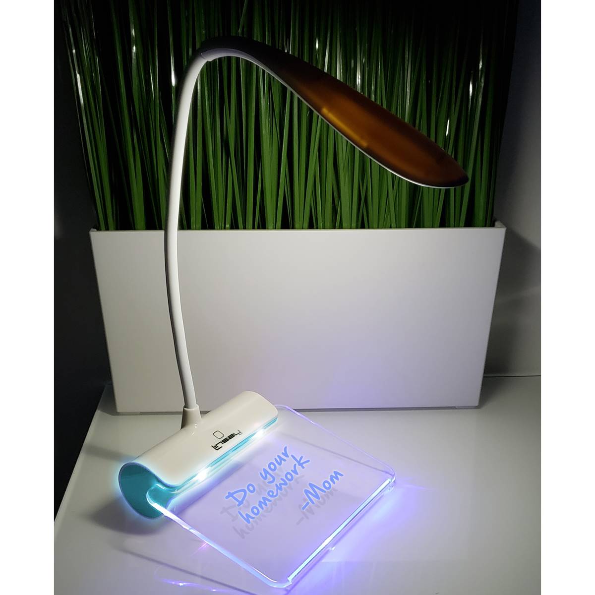 Linsay Smart LED Touch Lamp With Notepad