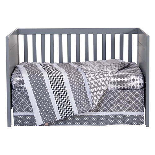 Trend Lab(R) Ombre Grey Crib Bedding Set