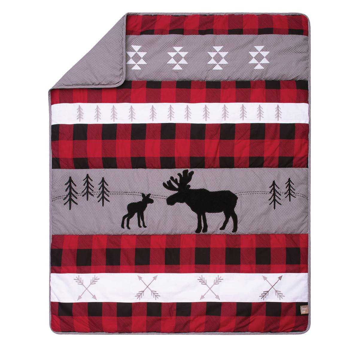 Trend Lab(R) Lumberjack Moose 3pc. Crib Bedding Set