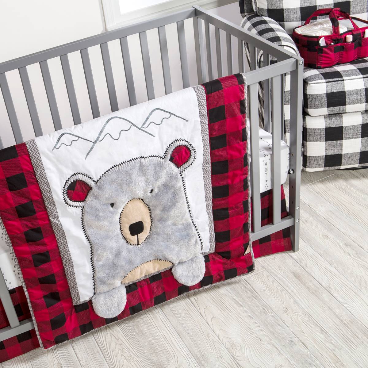 Trend Lab(R) Peak-a-Bear 3pc. Crib Bedding Set