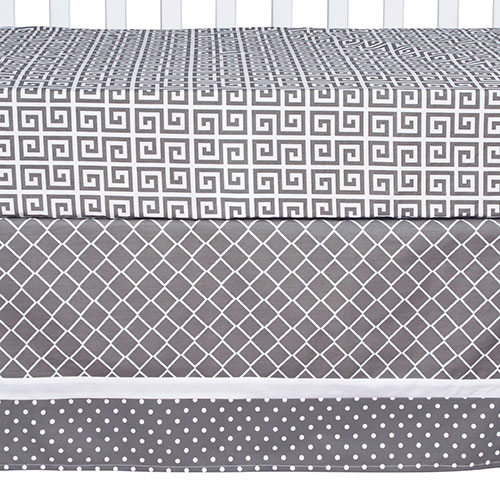 Trend Lab(R) Ombre Grey Crib Bedding Set