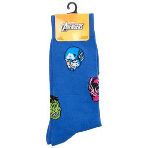 Mens Centric Brands Avengers Hero Heads Crew Socks