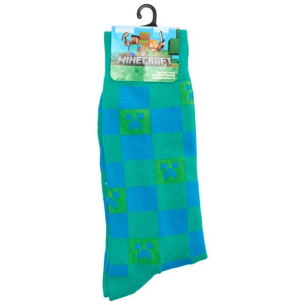 Mens Centric Brands Checkered Minecraft Crew Socks