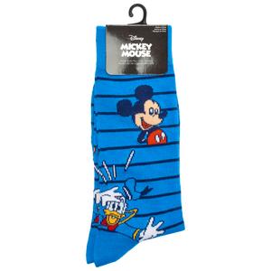 Mens Centric Brands Mickey Pals Blue Striped Crew Socks