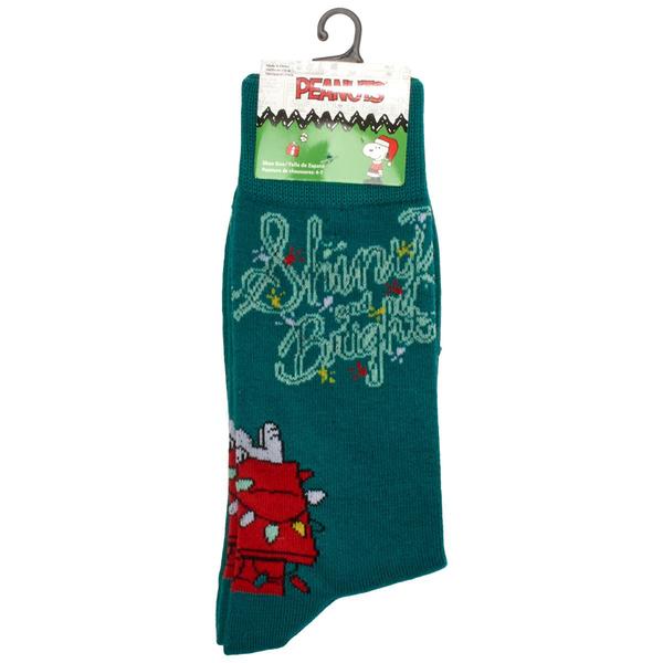 Mens Peanuts(tm) Snoopy Shiny and Bright Crew Socks