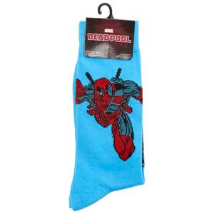 Mens Centric Brands Deadpool Crew Socks - Light Blue