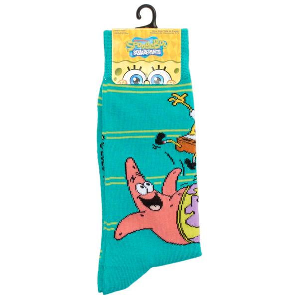 Mens Centric Brands SpongeBob Fun Crew Socks - Teal