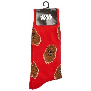 Mens Centric Brands Star Wars(tm) Chewie Crew Socks - Red