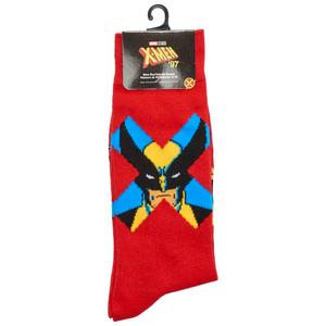 Mens Centric Brands X-Men Wolverine Crew Socks - Red