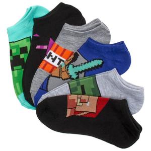 Boys (4-7) Minecraft 6pk. Minecraft No-Show Socks