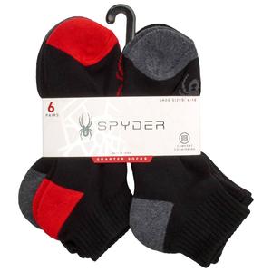 Boys (8-20) Spyder 6pk. Quarter Socks alternate view