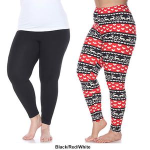 Plus Size White Mark 2pk. Leggings alternate view