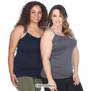 Plus Size White Mark 2pc. Solid Camisoles alternate view