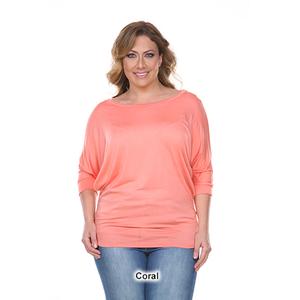 Plus Size White Mark Batwing Sleeve Top alternate view
