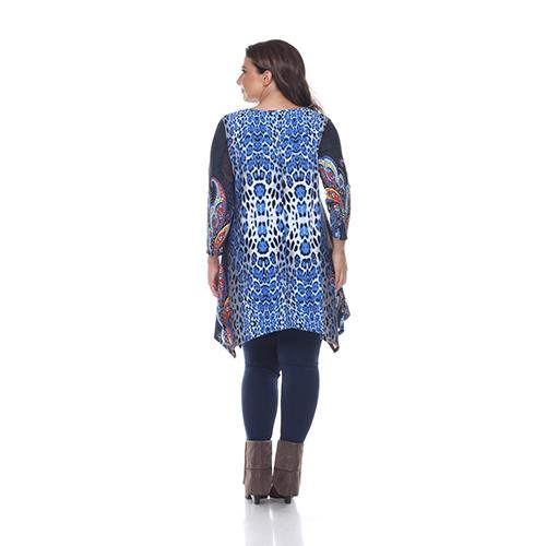 Plus Size White Mark Mixed Print Tunic alternate view