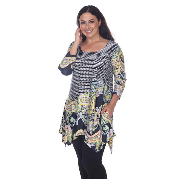 Plus Size White Mark Teagan Tunic Top