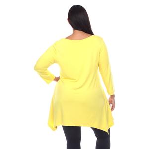 Plus Size White Mark Long Sleeve Tunic With Side Pocket alternate view