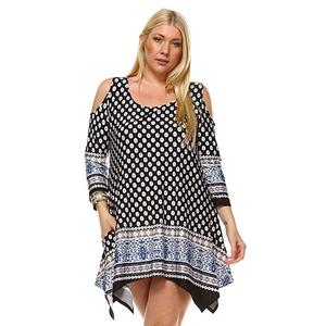Plus Size White Mark Antonia Cut-Out Shoulder Tunic