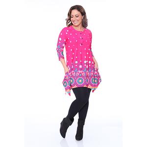 Plus Size White Mark Lucy Medallion Print Tunic
