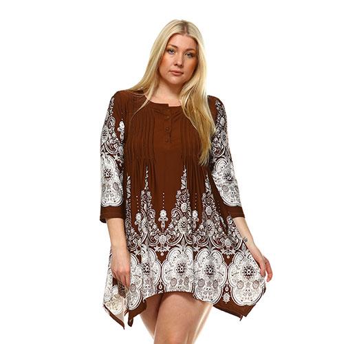 Plus Size White Mark Shift Dress
