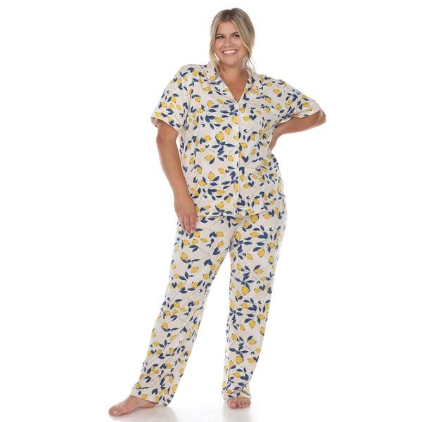 Plus Size White Mark Lemon Pajama Set alternate view