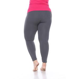 Plus Size White Mark Super Stretch Solid Leggings alternate view