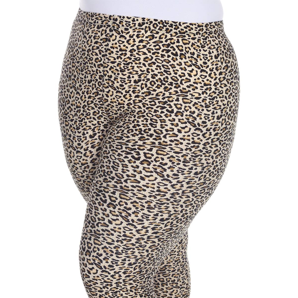 Plus Size White Mark(R) Cheetah Leggings