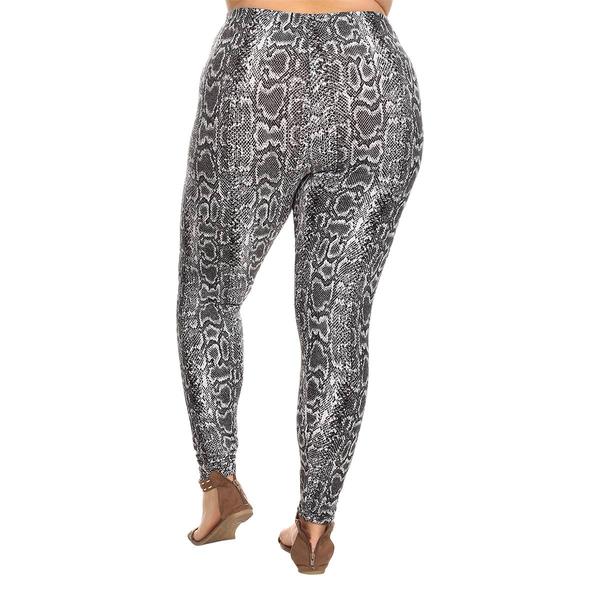 Plus Size White Mark(R) Snake Leggings alternate view