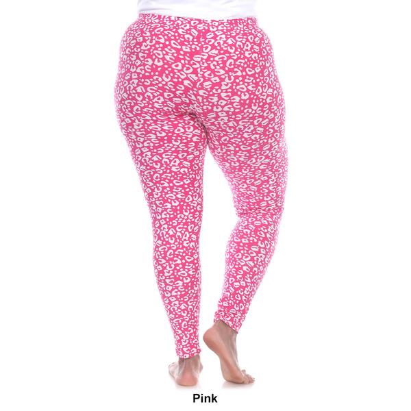 Plus Size White Mark Super Soft Leopard Leggings alternate view