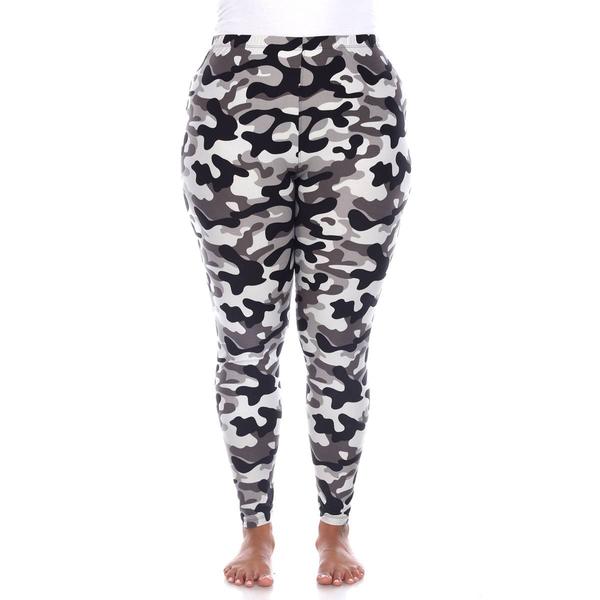 Plus Size White Mark High-Rise Camo Print Leggings