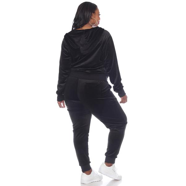 Plus Size White Mark 2pc. Velour Tracksuit Set alternate view