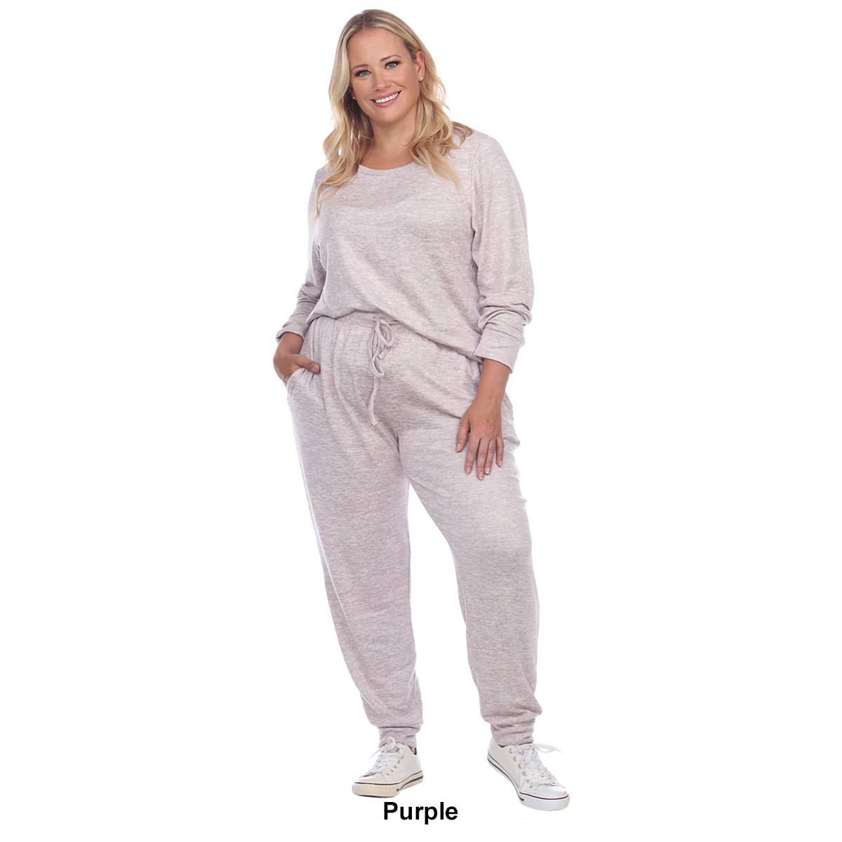 Plus Size White Mark 2pc. Lounge Set