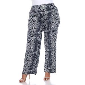 Plus Size White Mark Snakeskin Palazzo Pants