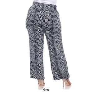 Plus Size White Mark Snakeskin Palazzo Pants alternate view